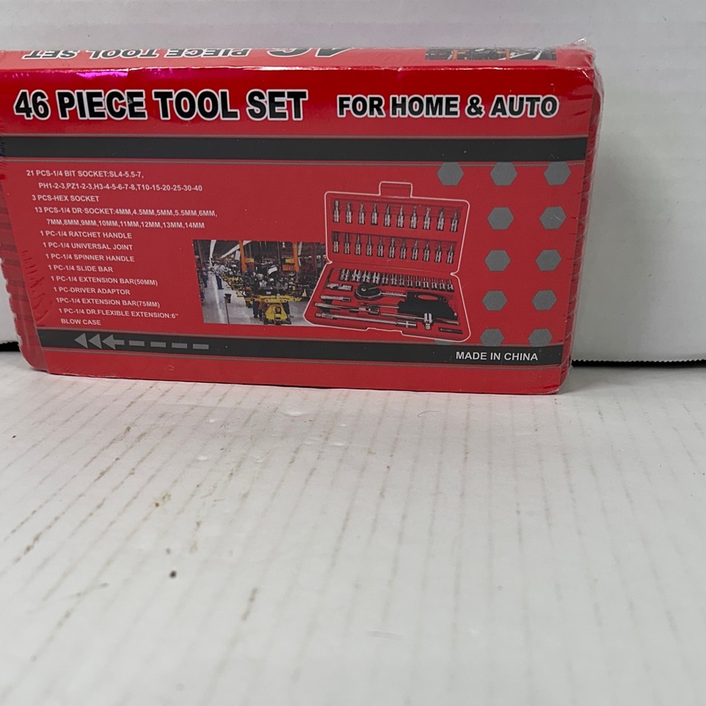 46 Piece Tool Set for Home & Auto